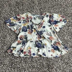 Kimchi blue floral tie up top l